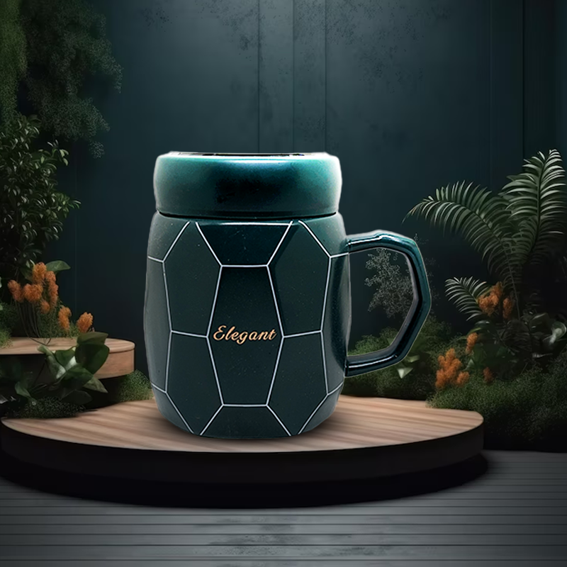 Chinese Pottery Luxury Mug Creative Arts Coffee Cup (Green)